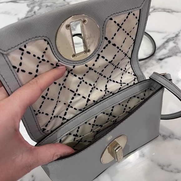 Kate Spade Saffiano  Leather Crossbody Bag - Grey - Picture 2 of 2